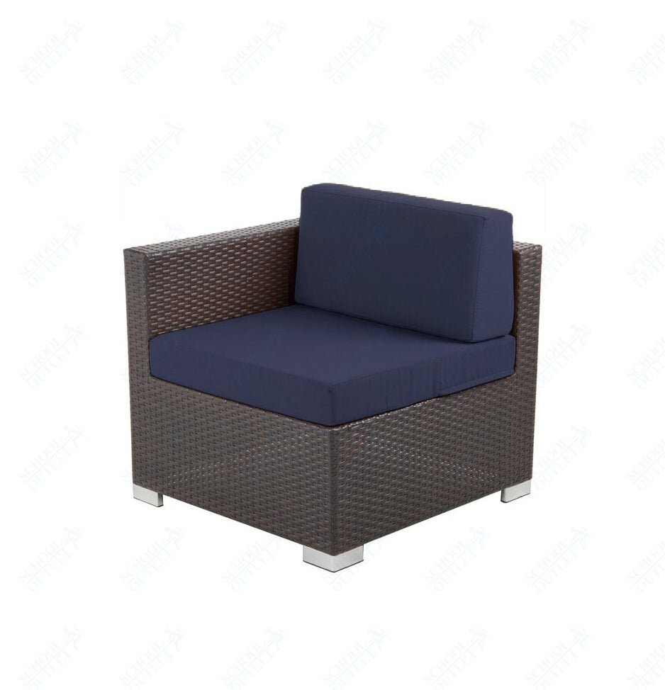 BFM Seating Aruba Wicker Armless Middle Wide Sofa Section with Cushions (BFM - PH5101JV - MW) - SchoolOutlet