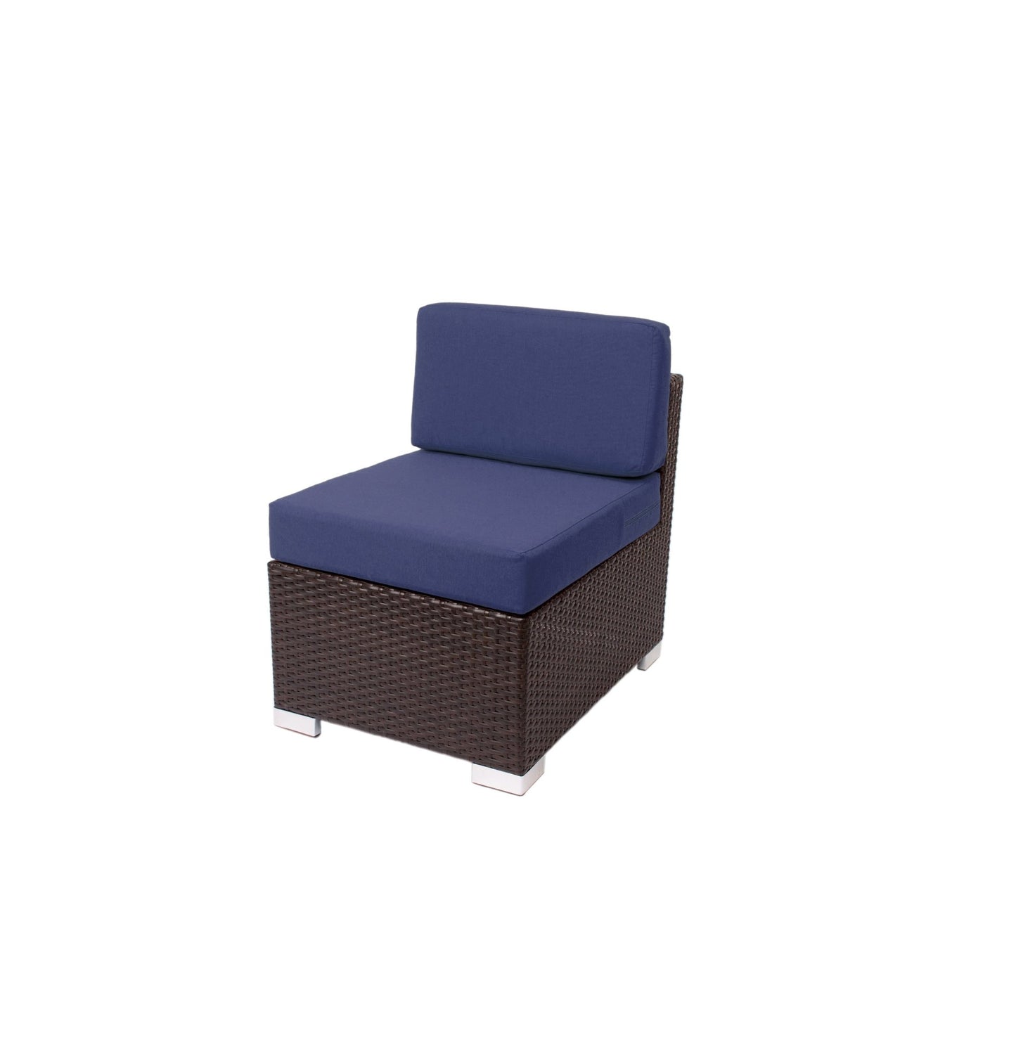 BFM Seating Aruba Wicker Armless Middle Wide Sofa Section with Cushions (BFM-PH5101JV-MW) - SchoolOutlet