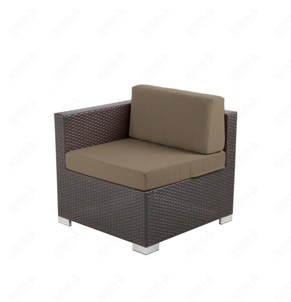 BFM Seating Aruba Wicker Armless Middle Wide Sofa Section with Cushions (BFM - PH5101JV - MW) - SchoolOutlet