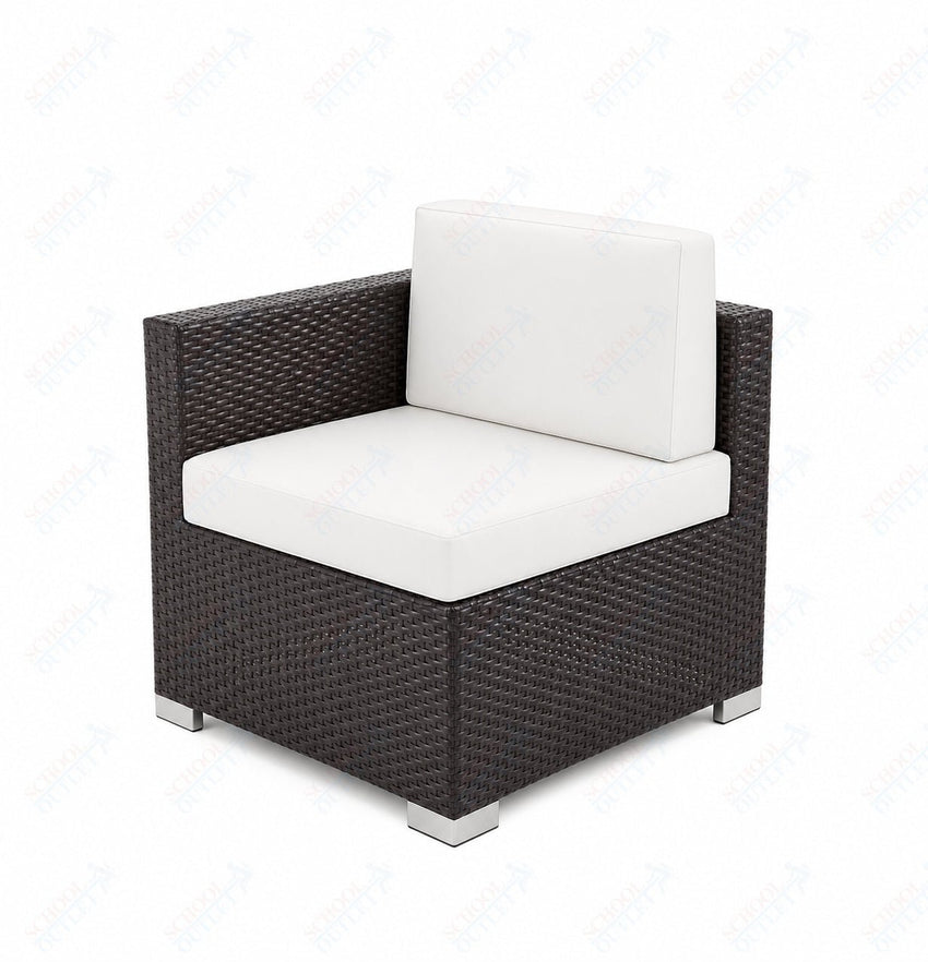 BFM Seating Aruba Wicker Armless Middle Wide Sofa Section with Cushions (BFM - PH5101JV - MW) - SchoolOutlet