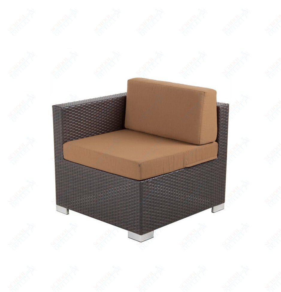 BFM Seating Aruba Wicker Armless Middle Wide Sofa Section with Cushions (BFM - PH5101JV - MW) - SchoolOutlet