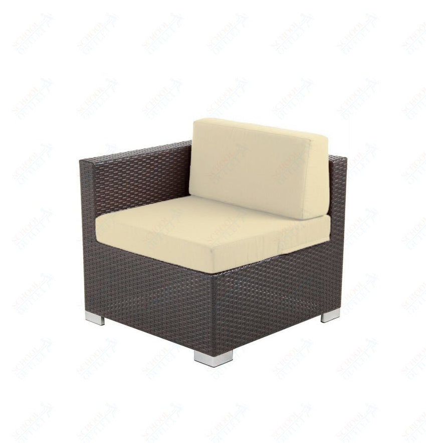 BFM Seating Aruba Wicker Armless Middle Wide Sofa Section with Cushions (BFM - PH5101JV - MW) - SchoolOutlet