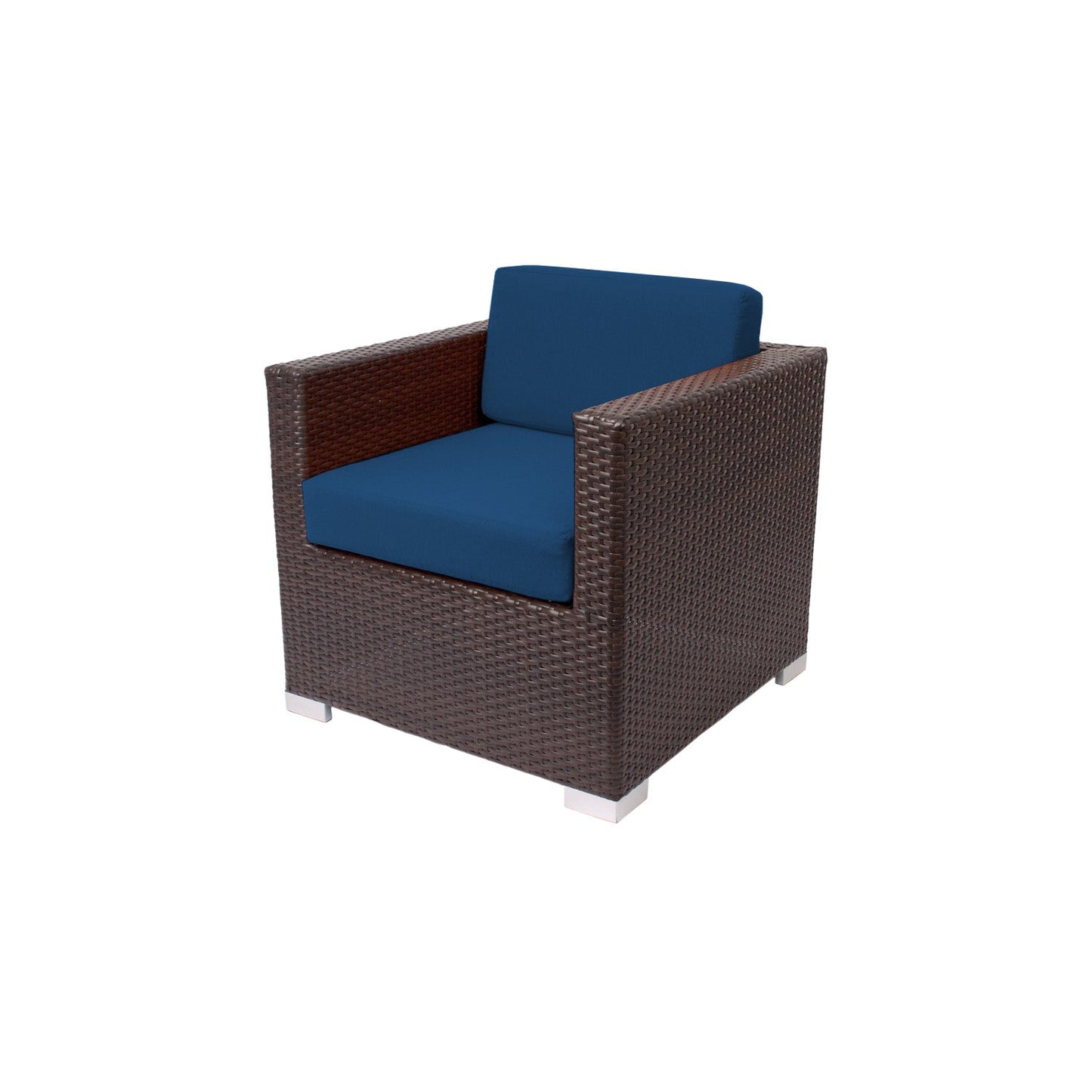 BFM Seating Aruba Wicker Arm Chair with Sunbrella Cushions (BFM - PH5102JV) - SchoolOutlet
