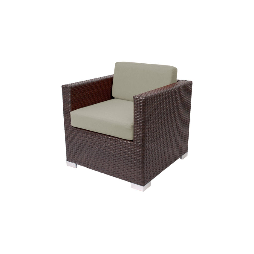 BFM Seating Aruba Wicker Arm Chair with Sunbrella Cushions (BFM - PH5102JV) - SchoolOutlet