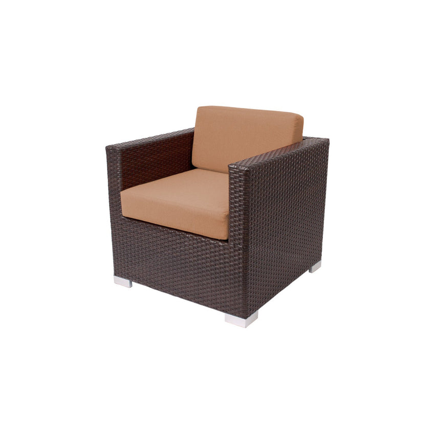 BFM Seating Aruba Wicker Arm Chair with Sunbrella Cushions (BFM - PH5102JV) - SchoolOutlet