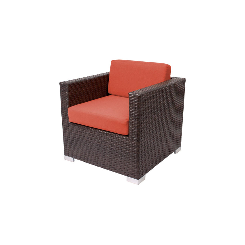 BFM Seating Aruba Wicker Arm Chair with Sunbrella Cushions (BFM - PH5102JV) - SchoolOutlet