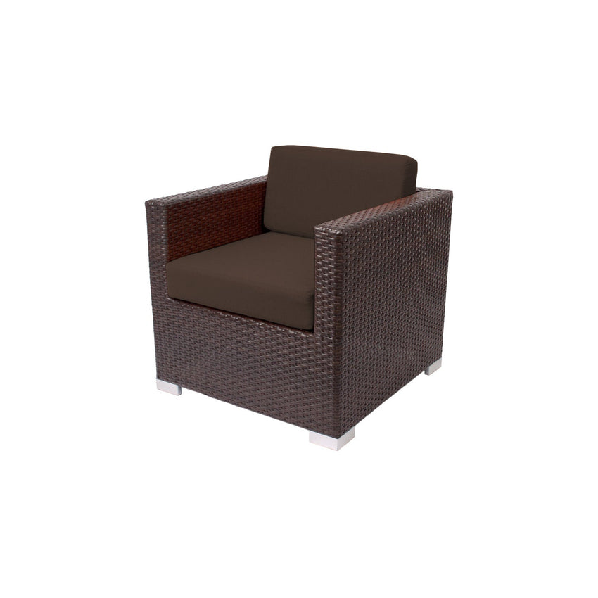 BFM Seating Aruba Wicker Arm Chair with Sunbrella Cushions (BFM - PH5102JV) - SchoolOutlet