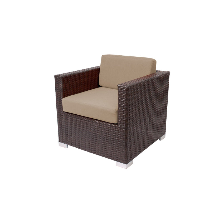 BFM Seating Aruba Wicker Arm Chair with Sunbrella Cushions (BFM - PH5102JV) - SchoolOutlet