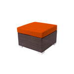 BFM Seating Aruba Wicker Outdoor Ottoman with Sunbrella Cushion (BFM - PH5106JV) - SchoolOutlet