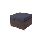 BFM Seating Aruba Wicker Outdoor Ottoman with Sunbrella Cushion (BFM - PH5106JV) - SchoolOutlet