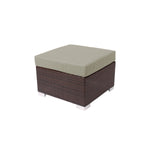 BFM Seating Aruba Wicker Outdoor Ottoman with Sunbrella Cushion (BFM - PH5106JV) - SchoolOutlet