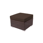 BFM Seating Aruba Wicker Outdoor Ottoman with Sunbrella Cushion (BFM - PH5106JV) - SchoolOutlet