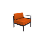 BFM Seating Belmar Left Arm Sofa Section with Sunbrella cushions, Sand Black Frame (BFM - PH6101BL - L) - SchoolOutlet