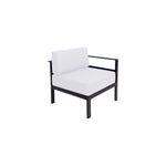 BFM Seating Belmar Left Arm Sofa Section with Sunbrella cushions, Sand Black Frame (BFM - PH6101BL - L) - SchoolOutlet