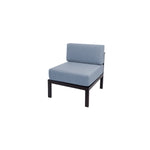 BFM Seating Belmar Armless Middle Sofa Section with Sunbrella cushions, Sand Black Frame (BFM - PH6101BL - M) - SchoolOutlet
