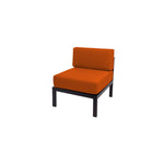 BFM Seating Belmar Armless Middle Sofa Section with Sunbrella cushions, Sand Black Frame (BFM - PH6101BL - M) - SchoolOutlet
