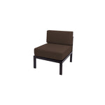 BFM Seating Belmar Armless Middle Sofa Section with Sunbrella cushions, Sand Black Frame (BFM - PH6101BL - M) - SchoolOutlet