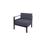 BFM Seating Belmar Right Arm Sofa Section with Sunbrella cushions, Sand Black Frame (BFM - PH6101BL - R) - SchoolOutlet