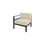 BFM Seating Belmar Right Arm Sofa Section with Sunbrella cushions, Sand Black Frame (BFM - PH6101BL - R) - SchoolOutlet