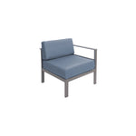 BFM Seating Belmar Left Arm Sofa Section with Sunbrella cushions, Soft Gray Frame (BFM - PH6101SG - L) - SchoolOutlet