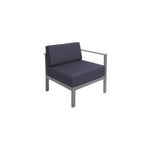 BFM Seating Belmar Left Arm Sofa Section with Sunbrella cushions, Soft Gray Frame (BFM - PH6101SG - L) - SchoolOutlet