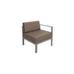 BFM Seating Belmar Left Arm Sofa Section with Sunbrella cushions, Soft Gray Frame (BFM - PH6101SG - L) - SchoolOutlet