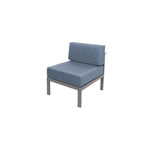 BFM Seating Belmar Armless Middle Sofa Section with Sunbrella cushions, Soft Gray Frame (BFM - PH6101SG - M) - SchoolOutlet