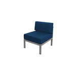 BFM Seating Belmar Armless Middle Sofa Section with Sunbrella cushions, Soft Gray Frame (BFM - PH6101SG - M) - SchoolOutlet