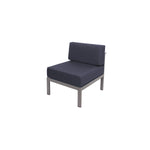 BFM Seating Belmar Armless Middle Sofa Section with Sunbrella cushions, Soft Gray Frame (BFM - PH6101SG - M) - SchoolOutlet