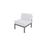 BFM Seating Belmar Armless Middle Sofa Section with Sunbrella cushions, Soft Gray Frame (BFM - PH6101SG - M) - SchoolOutlet