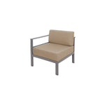 BFM Seating Belmar Right Arm Sofa Section with Sunbrella cushions, Soft Gray Frame (BFM - PH6101SG - R) - SchoolOutlet