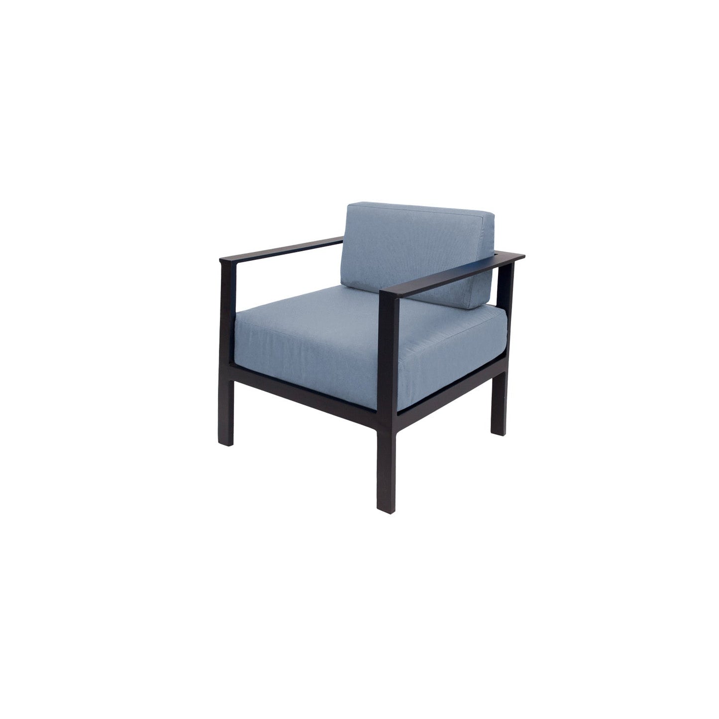 BFM Seating Belmar Armchair with Sunbrella cushions, Sand Black Frame (BFM - PH6102BL) - SchoolOutlet