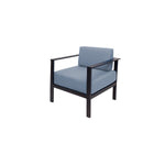 BFM Seating Belmar Armchair with Sunbrella cushions, Sand Black Frame (BFM - PH6102BL) - SchoolOutlet