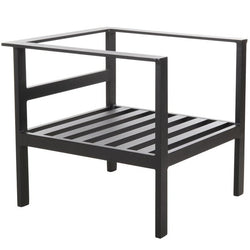 BFM Seating Belmar Armchair with Sunbrella cushions, Sand Black Frame (BFM-PH6102BL)