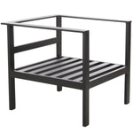 BFM Seating Belmar Armchair with Sunbrella cushions, Sand Black Frame (BFM - PH6102BL) - SchoolOutlet