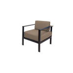 BFM Seating Belmar Armchair with Sunbrella cushions, Sand Black Frame (BFM - PH6102BL) - SchoolOutlet
