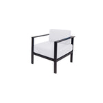 BFM Seating Belmar Armchair with Sunbrella cushions, Sand Black Frame (BFM - PH6102BL) - SchoolOutlet