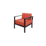 BFM Seating Belmar Armchair with Sunbrella cushions, Sand Black Frame (BFM - PH6102BL) - SchoolOutlet