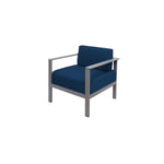 BFM Seating Belmar Armchair with Sunbrella cushions,Soft Gray Frame (BFM - PH6102SG) - SchoolOutlet