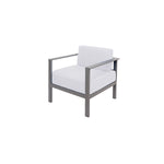 BFM Seating Belmar Armchair with Sunbrella cushions,Soft Gray Frame (BFM - PH6102SG) - SchoolOutlet