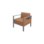 BFM Seating Belmar Armchair with Sunbrella cushions,Soft Gray Frame (BFM - PH6102SG) - SchoolOutlet
