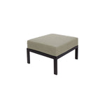 BFM Seating Belmar Outdoor Ottoman with Sunbrella Cushion, Sand Black Frame (BFM - PH6106BL) - SchoolOutlet
