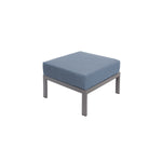BFM Seating Belmar Outdoor Ottoman with Sunbrella Cushion, Soft Gray Frame (BFM - PH610SG) - SchoolOutlet