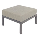 BFM Seating Belmar Outdoor Ottoman with Sunbrella Cushion, Soft Gray Frame (BFM - PH610SG) - SchoolOutlet