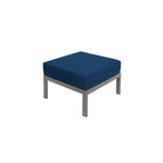 BFM Seating Belmar Outdoor Ottoman with Sunbrella Cushion, Soft Gray Frame (BFM - PH610SG) - SchoolOutlet