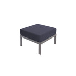 BFM Seating Belmar Outdoor Ottoman with Sunbrella Cushion, Soft Gray Frame (BFM - PH610SG) - SchoolOutlet