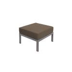 BFM Seating Belmar Outdoor Ottoman with Sunbrella Cushion, Soft Gray Frame (BFM - PH610SG) - SchoolOutlet