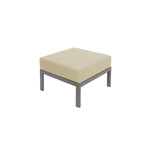 BFM Seating Belmar Outdoor Ottoman with Sunbrella Cushion, Soft Gray Frame (BFM - PH610SG) - SchoolOutlet