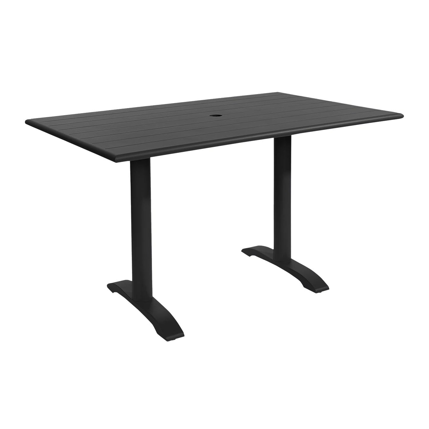 BFM Seating Beachcomber - Bali End 32x48 Dining Height Table - Powder Coated Black - (BFM - PHB3248 - BALI) - SchoolOutlet