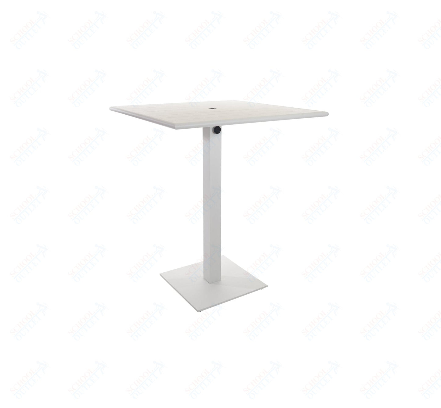 BFM Seating Beachcomber - Margate 36x36 Bar Height Table - Powder Coated - Umbrella Compatible - (BFM - PH3636T - MAR) - SchoolOutlet